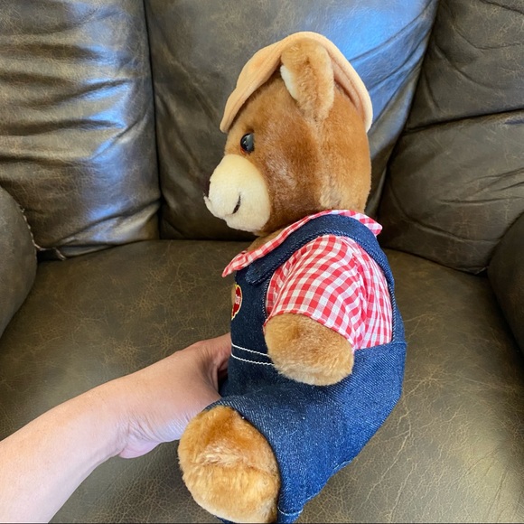 Vintage Del Monte Country Yumkins Brawny Bear Advertising Plush Collectible 10" - Picture 5 of 9